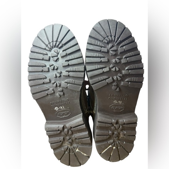 Brunello Cucinelli Leather Lace Up Combat Boots Size 36.5 or US 6.5 - Picture 8 of 12